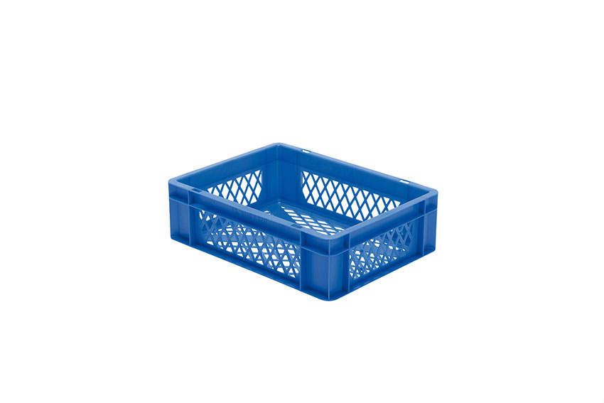 EN Stacking bin Rainbow 10l - 400x300x120mm - perforated sides and bottom 
