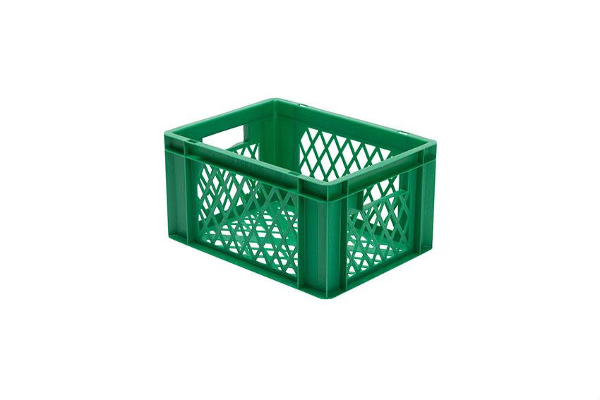 EN Stacking bin Rainbow 19l - 400x300x210mm - perforated sides and bottom 