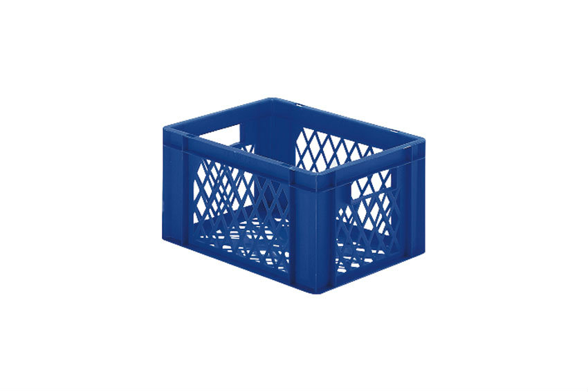 EN Stacking bin Rainbow 19l - 400x300x210mm - perforated sides and bottom 
