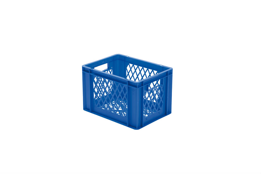 EN Stacking bin Rainbow 24l - 400x300x270mm - perforated sides and bottom 