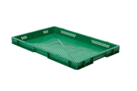EN Stacking bin Rainbow 9,5l - 600x400x50mm - perforated sides and bottom
