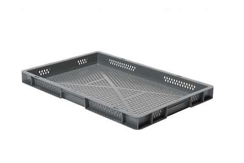 EN Stacking bin Rainbow 9,5l - 600x400x50mm - perforated sides and bottom