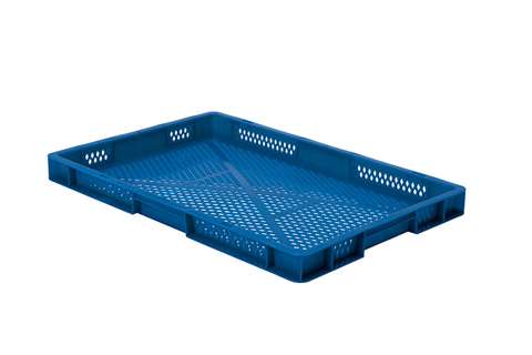 EN Stacking bin Rainbow 9,5l - 600x400x50mm - perforated sides and bottom