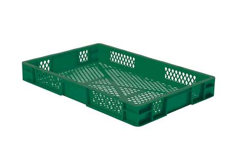 EN Stacking bin Rainbow 14l - 600x400x75mm - perforated sides and bottom