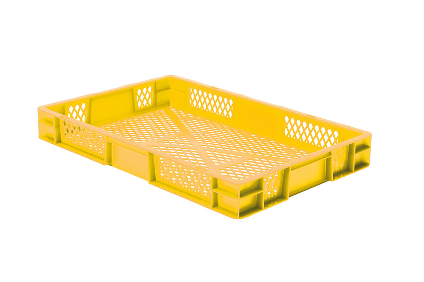 EN-Stapelbehälter Rainbow 14l - 600x400x75mm - Wände und Boden perforiert 