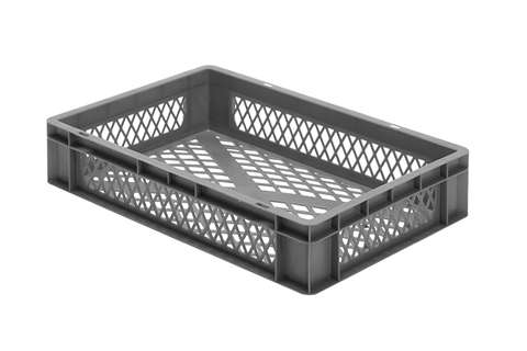 EN Stacking bin Rainbow 22l - 600x400x120mm - perforated sides and bottom
