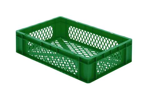 EN Stacking bin Rainbow 26l - 600x400x145mm - perforated sides and bottom