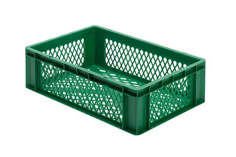 EN Stacking bin Rainbow 33l - 600x400x175mm - perforated sides and bottom