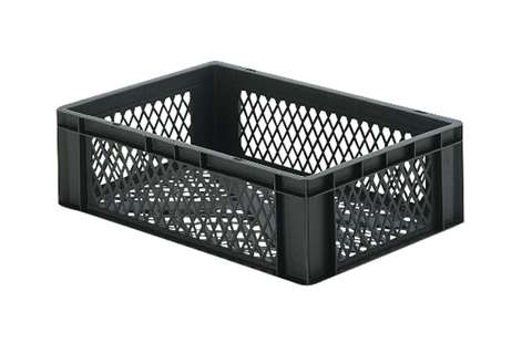 EN Stacking bin Rainbow 33l - 600x400x175mm - perforated sides and bottom