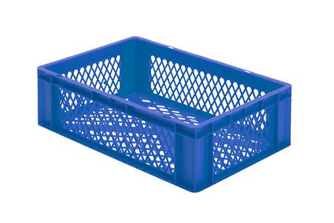 EN Stacking bin Rainbow 33l - 600x400x175mm - perforated sides and bottom