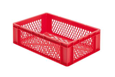 EN Stacking bin Rainbow 33l - 600x400x175mm - perforated sides and bottom