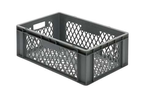 EN Stacking bin Rainbow 40l - 600x400x210mm - perforated sides and bottom