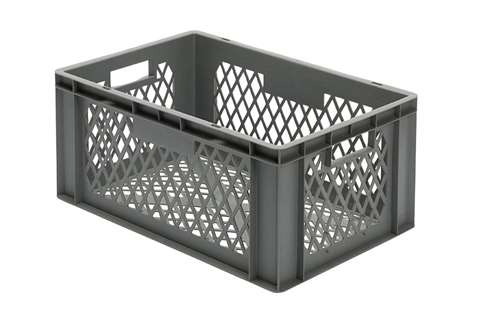 EN Stacking bin Rainbow 51l - 600x400x270mm - perforated sides and bottom