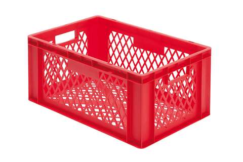 EN Stacking bin Rainbow 51l - 600x400x270mm - perforated sides and bottom