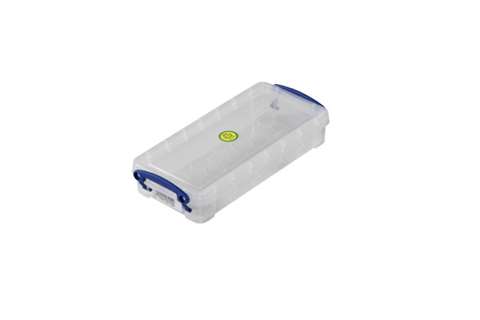 Transparent box 0,55l stackable on included lid - 220x100x40mm