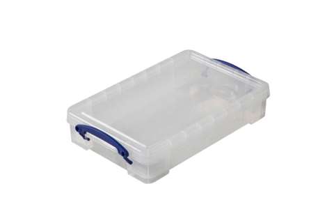 Transparente Stapelbox 4l (a4) Stapelbar auf mitgeliefertem Deckel - 395x255x88mm
