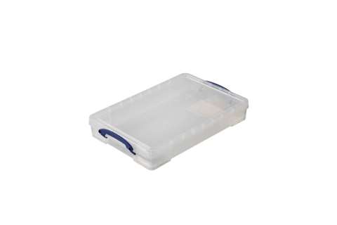 Transparente Stapelbox 10l Stapelbar auf mitgeliefertem Deckel - 520x340x85mm