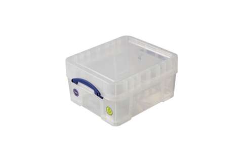 Transparente Stapelbox 18l Xl Stapelbar auf mitgeliefertem Deckel - 480x390x230mm