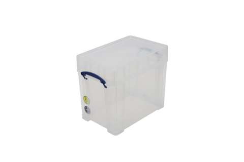 Transparente Stapelbox 19L XL (A4) stapelbar auf mitgeliefertem Deckel - 395x255x330mm