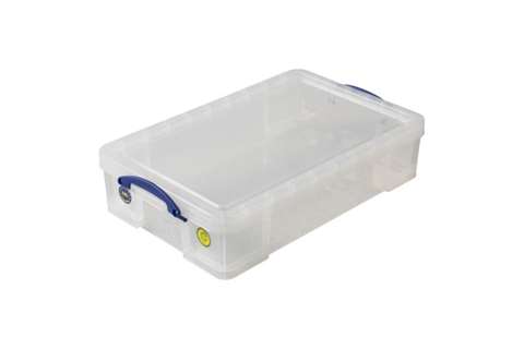 Transparente Stapelbox 33l Stapelbar auf mitgeliefertem Deckel - 710x440x165mm