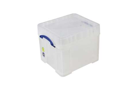 Transparente Stapelbox 35l Xl Stapelbar auf mitgeliefertem Deckel - 480x390x355mm