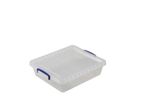 Transparente nestbare Stapelbox 10,5L stapelbar auf mitgeliefertem Deckel - 460x383x113mm
