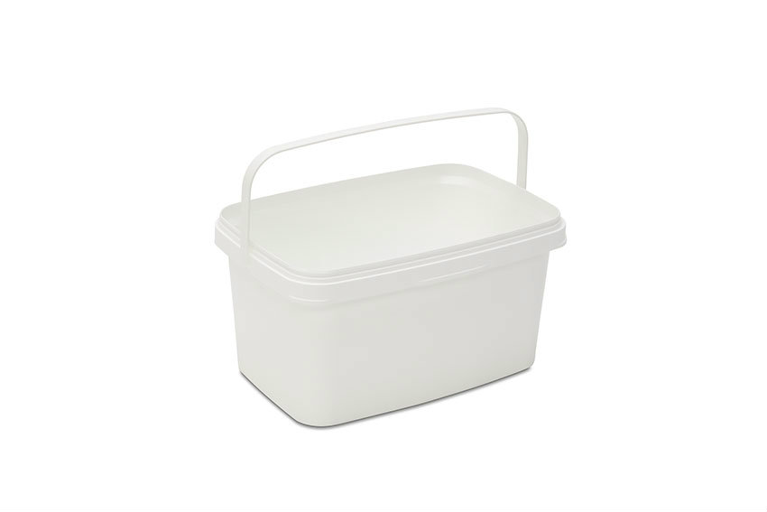 Pack - rectangular bucket 5.6l - with plastic bracket - without lid 
