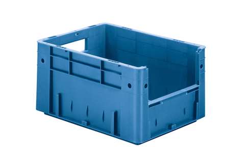 Euronorm 400x300x210mm - Front. Eingriff - 18l - Boden und Wände geschlossen