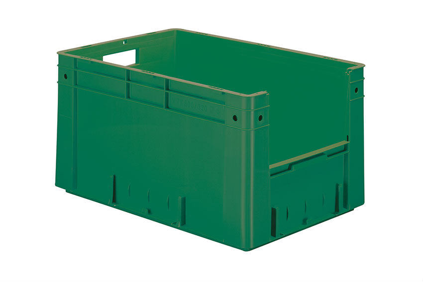 Euronorm 600x400x320 - Front. Eingriff - 61l - Boden und Wände geschlossen 