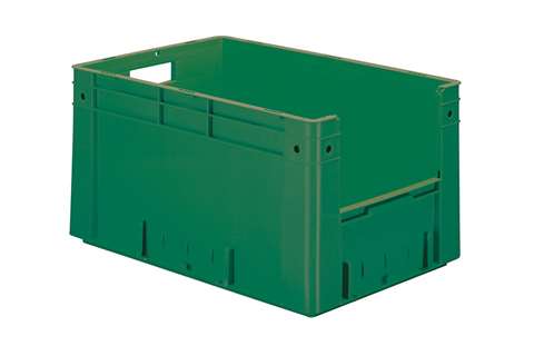 Euronorm 600x400x320 - Front. Eingriff - 61l - Boden und Wände geschlossen