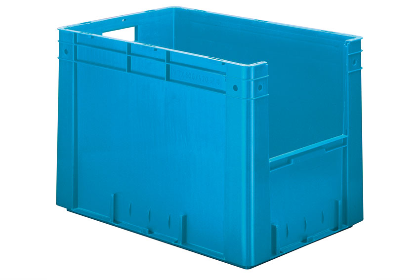 Euronorm 600x400x420 - Front. Eingriff - 81l - Boden und Wände geschlossen 