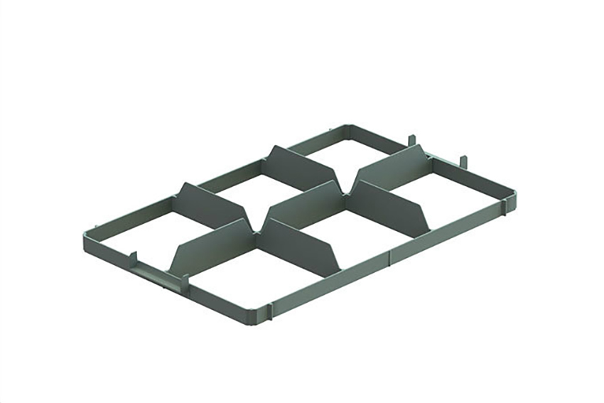 EN Separator - 2x3 Fächer (Oben) - max ø Glas: 177mm 
