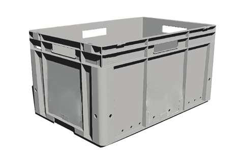 EN Stackable container Solid line 61l - 600x400x320mm - reinforced to 50kg load capacity