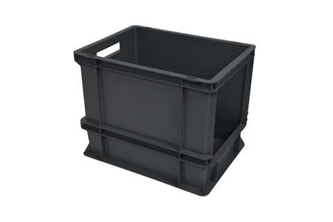 Euronorm picking container - frontal opening - reinforced bottom - regenerate - 400x300x320mm