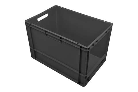 Euronorm picking container - frontal opening - reinforced bottom - regenerate - 600x400x400mm