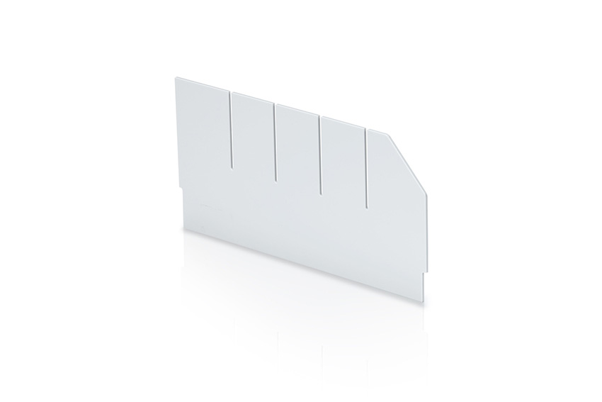 Longitudinal divider with cut-outs shelf tray Blue Box - 300x140mm 