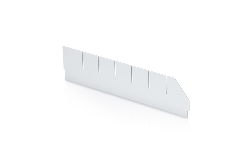 Longitudinal divider with cut-outs shelf tray Blue Box - 400x90mm 