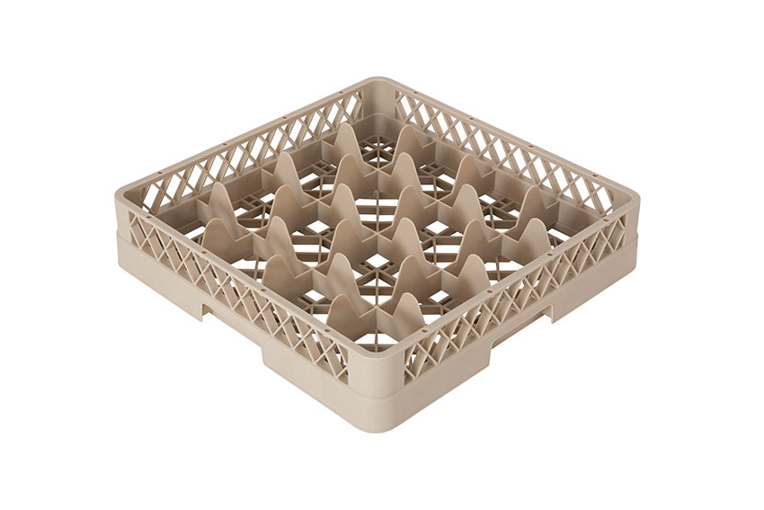 Gläserkörbe 16 Fächer - 500x500x100mm - Rack-Master - Ø Glas: 90-114mm 
