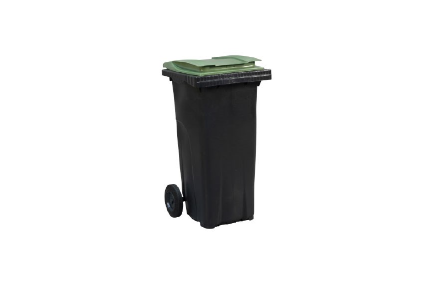Container on wheels - 120l - with colored lid 