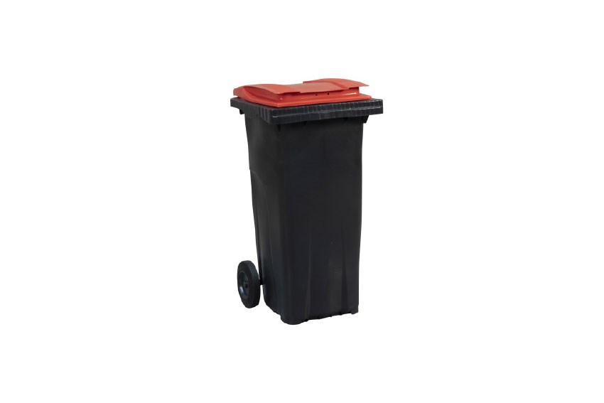 Container on wheels - 120l - with colored lid 