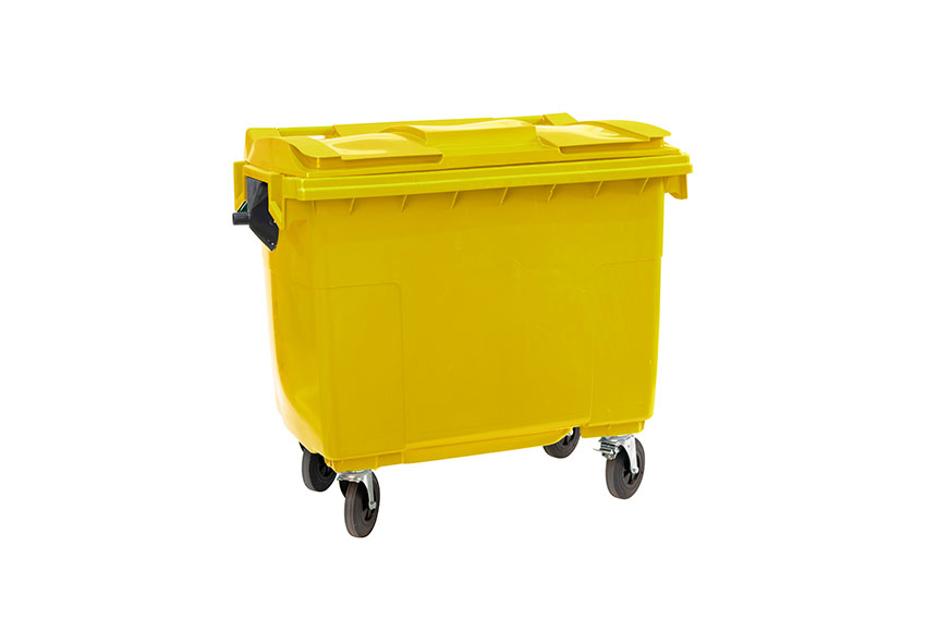 Maxi-container 4 casters - 660l - coloured body + coloured lid 