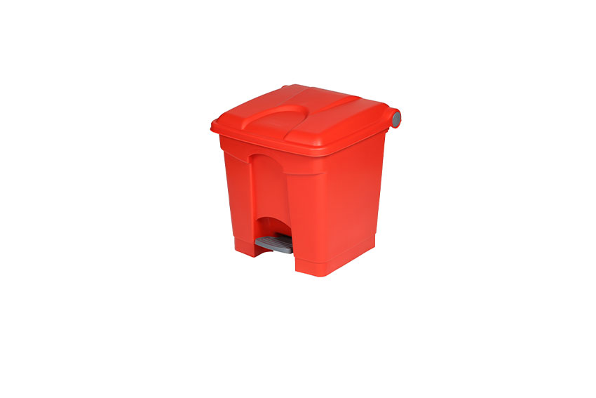 Rectangular step-on waste bin 30l - 410x398x435mm 