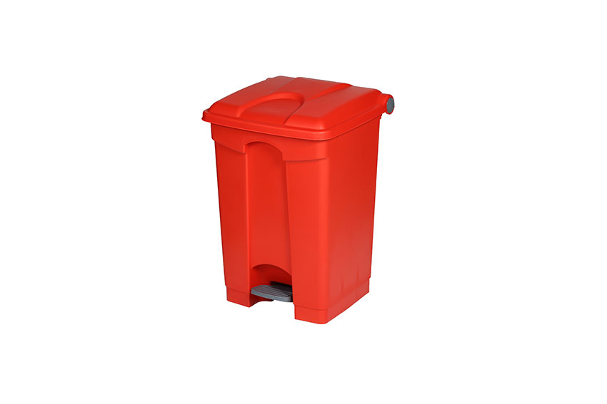 Rectangular step-on waste bin 45 l - 410x398x600mm 