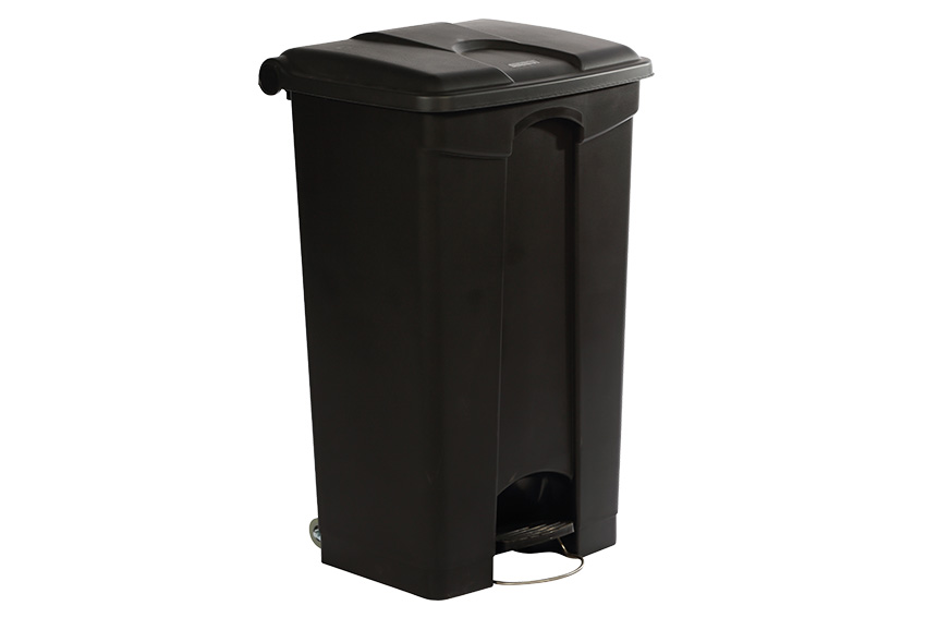 Rectangular step-on waste bin 90l - 500x412x820mm 
