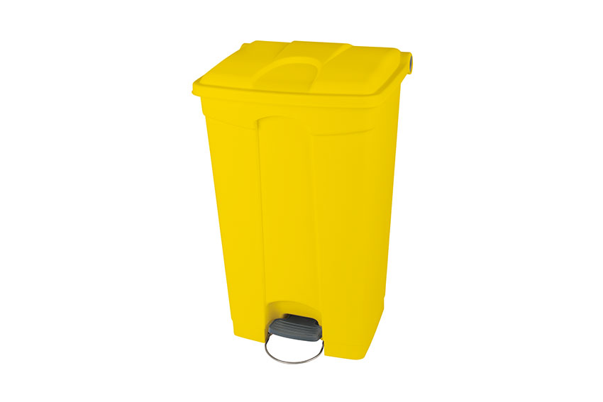 Rectangular step-on waste bin 90l - 500x412x820mm 
