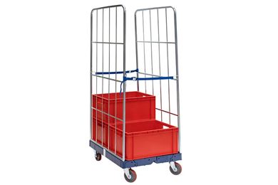 Roll containers with removable fences